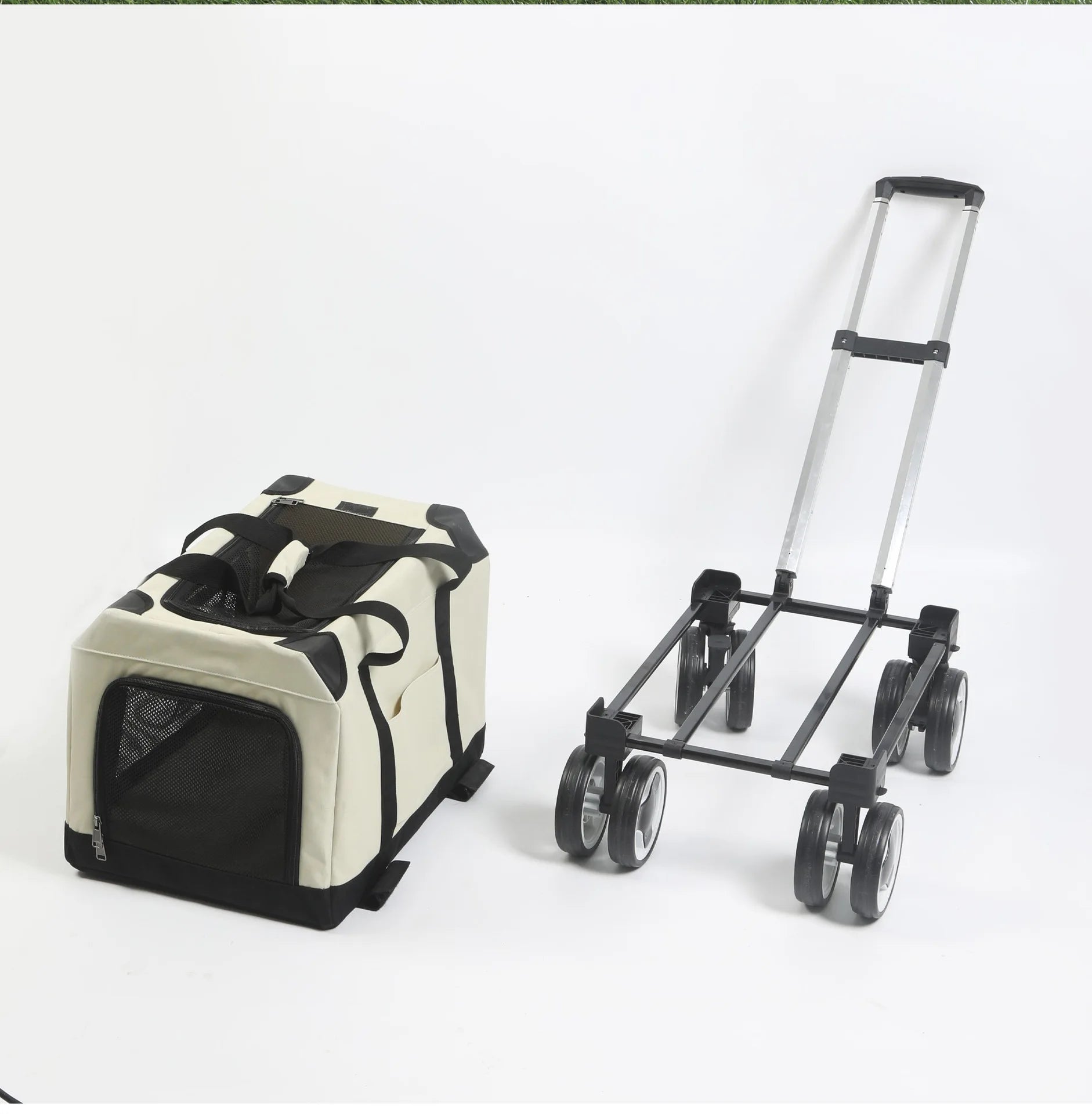 Pet Trolley Bag Foldable Zipper Large Capacity Cat Bag New Portable Breathable Small Dog Multi-cat Carrying Case