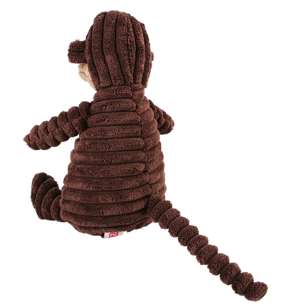 Squeaky Plush Dog Molar Toy — Corduroy Animal Characters for Chewing, Dental Health & Play | 18 Stylesh