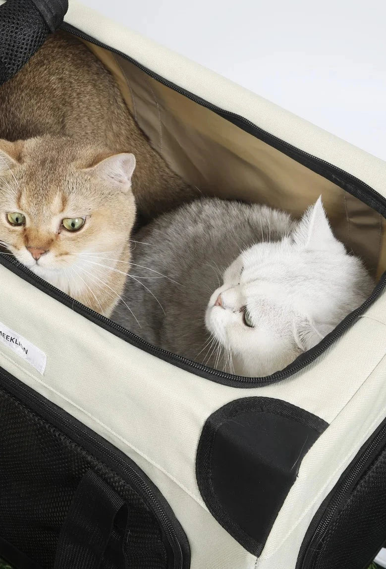 Pet Trolley Bag Foldable Zipper Large Capacity Cat Bag New Portable Breathable Small Dog Multi-cat Carrying Case