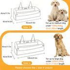 Luxury Dog Beds Faux Leather Dog Car Seat Booster Double Seats Pet Car Seat Bed with Safety Buckle  Pet Beds Fashioned Furbabies