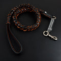 Pet Leather Dog Collar Leash For Large Dog Leather Dog Traction Drag Tow Rope Chain Pet Dog Supplies Accessories Prevent Runaway Fashioned Furbabies