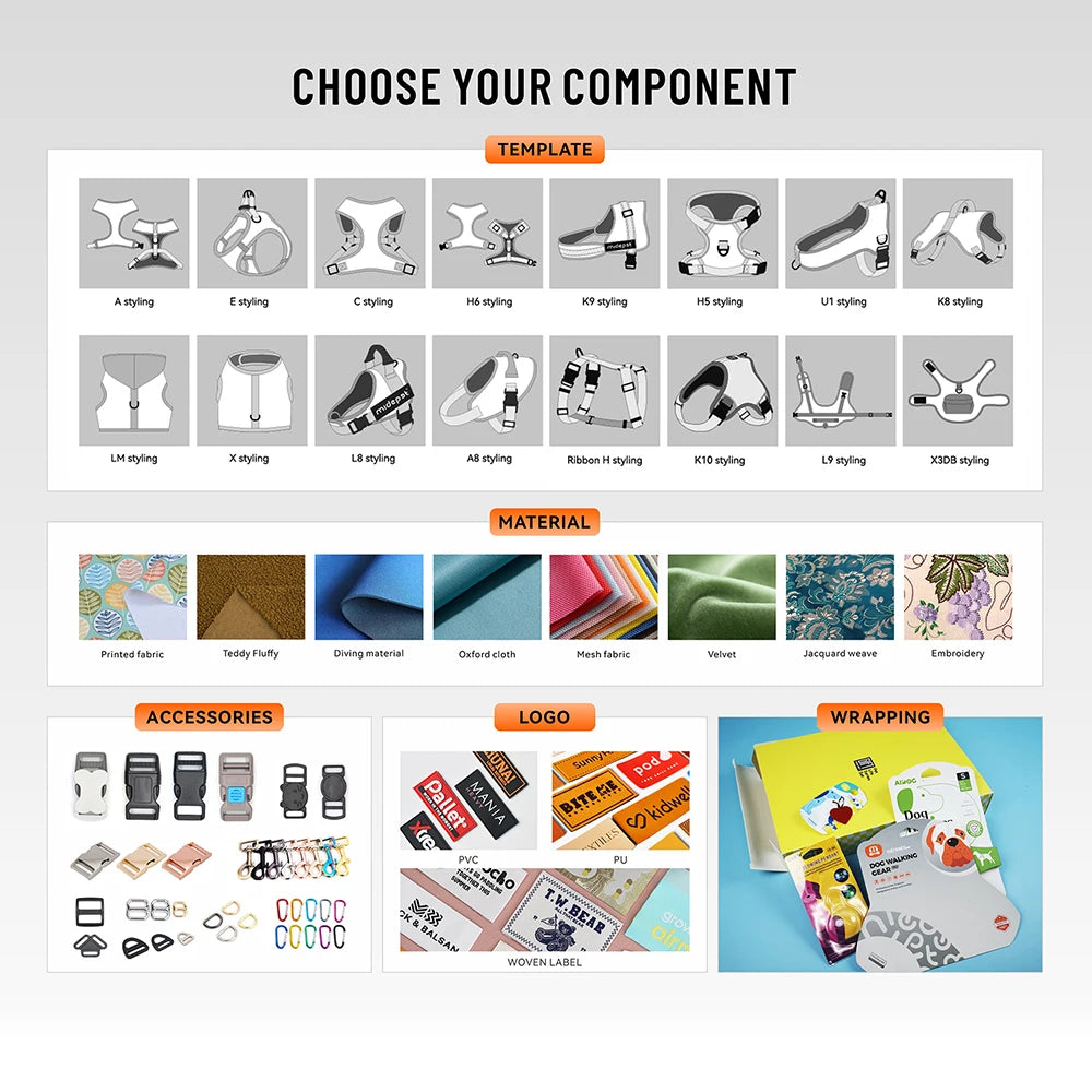 Adjustable Pet Harness Leash Walk Kit Poop Bag Holder Gift for Small Dogs