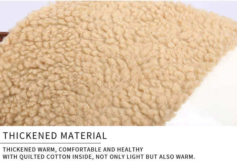 Plaid Fleece Dog Coat with Adjustable Belt