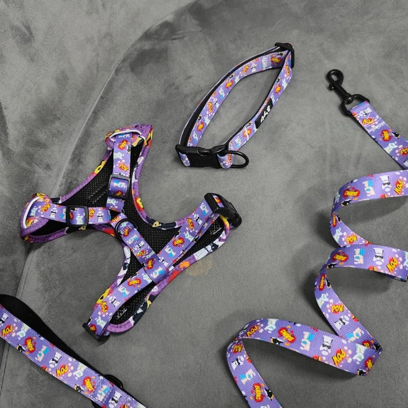Silicone Dog Harness, Collar & Leash Set