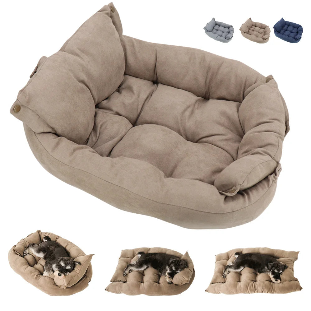 Multifunction Dog Bed Mat 3 IN 1 Dogs Cat Sleeping Bed Sofa Warm Winter Puppy Kitten Nest Kennel Soft Pet Cushion For Dogs Cats Fashioned Furbabies