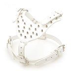 Large Dog Zinc alloy Rivets Spiked Studded PU Leather Dog Harness for Pitbull big Breed Dogs Pet Harnesses vest dog chest strap Fashioned Furbabies