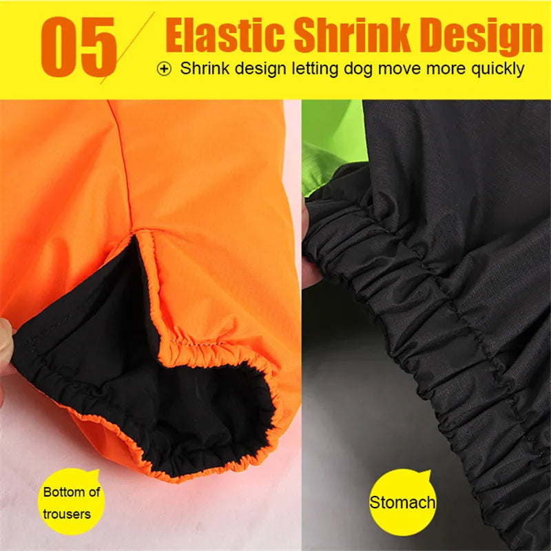 Reversible Waterproof Dog Coat - Reflective Outdoor Jacket