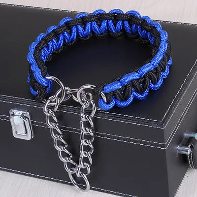 Adjustable P-Chain Dog Collar — Nylon Quick-Release Collar for Small, Medium & Large Dogs | 6 Colors | S–XL