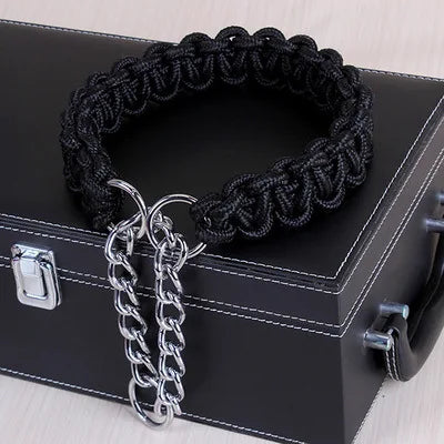 Adjustable P-Chain Dog Collar — Nylon Quick-Release Collar for Small, Medium & Large Dogs | 6 Colors | S–XL