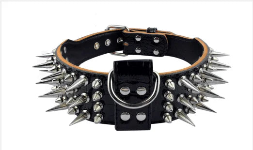 Fashionable Rivet Pet Collar Large Dog Collar For Fat Puppy Leashes For Bulldog Pug Stainless Steel Dog Chain Pet Products