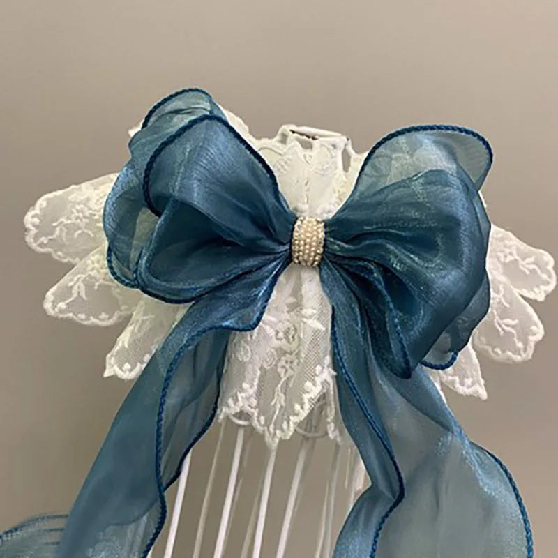 Cute Pet Dogs Pink Purple Blue Lace Bowknot Collares Bib Necklace For Puppy Dog Cat Supplies Collar Jewelry Accessory Chihuahua Fashioned Furbabies