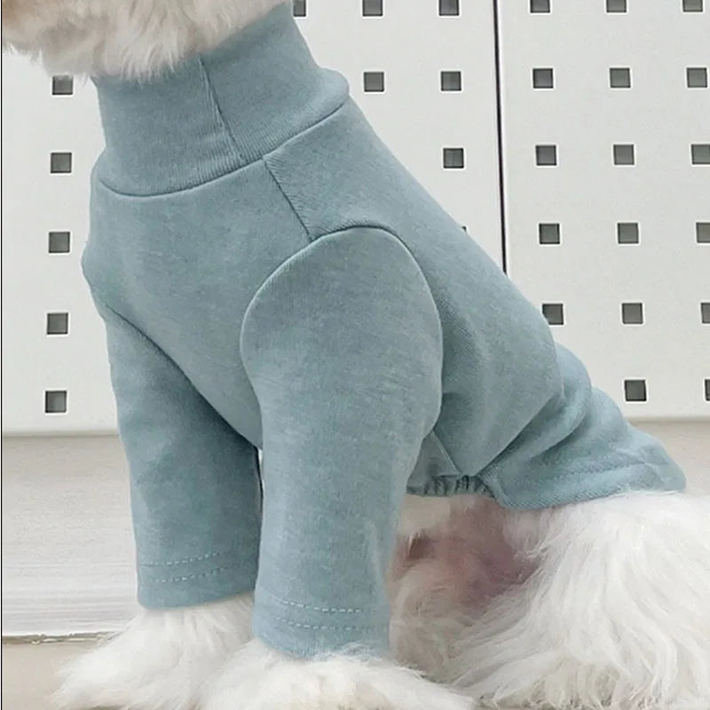 Turtleneck Dog Sweatshirt — Soft Pullover T-Shirt for Small Dogs & Cats | Chihuahua, Bichon, Pug | 5 Colors