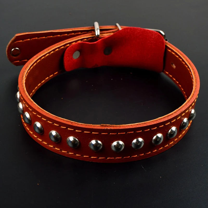 Pet Leather Dog Collar Leash For Large Dog Leather Dog Traction Drag Tow Rope Chain Pet Dog Supplies Accessories Prevent Runaway Fashioned Furbabies