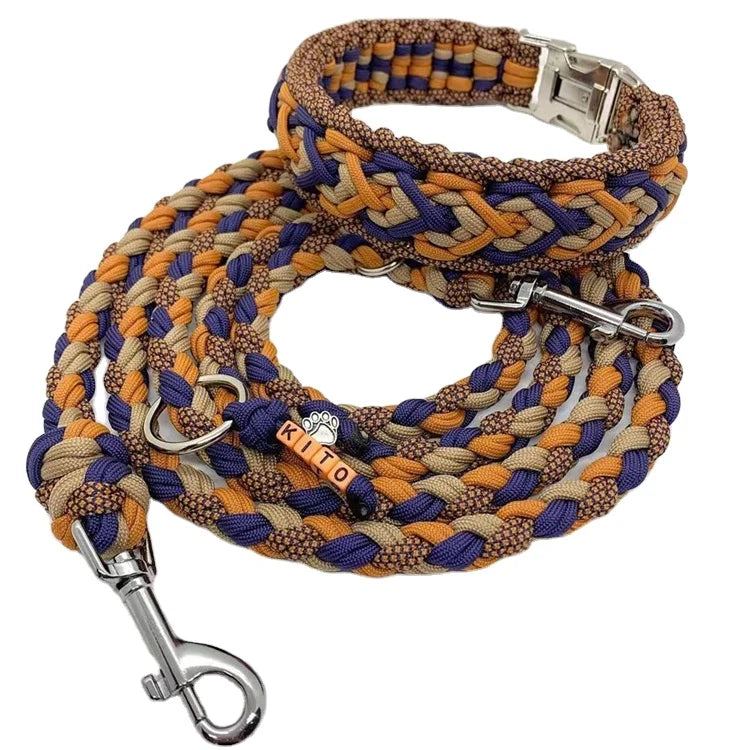 Reflective Paracord Dog Collar & Leash Set