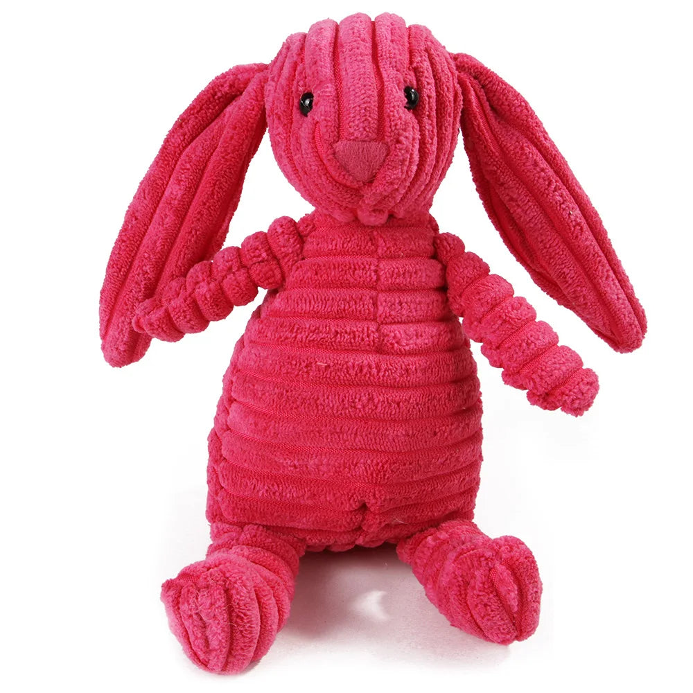 Squeaky Plush Dog Molar Toy — Corduroy Animal Characters for Chewing, Dental Health & Play | 18 Stylesh