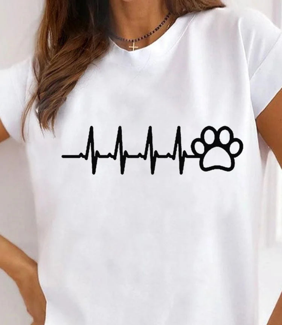 Women's Cat Animal Print T-Shirt, Pet Love Style Clothes, Summer Female T-shirts, Short Sleeve, Ladies Fashion, Women's Clothing