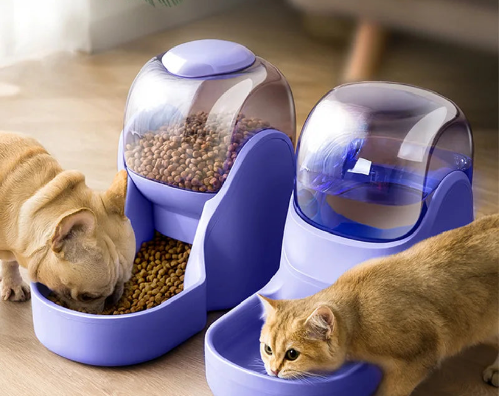 3.8L Gravity Pet Water Dispenser Cat Automatic Feeder Plastic Dog Water Bottle Food Water Dispenser Pet Feeding Bowl for Cat Dog