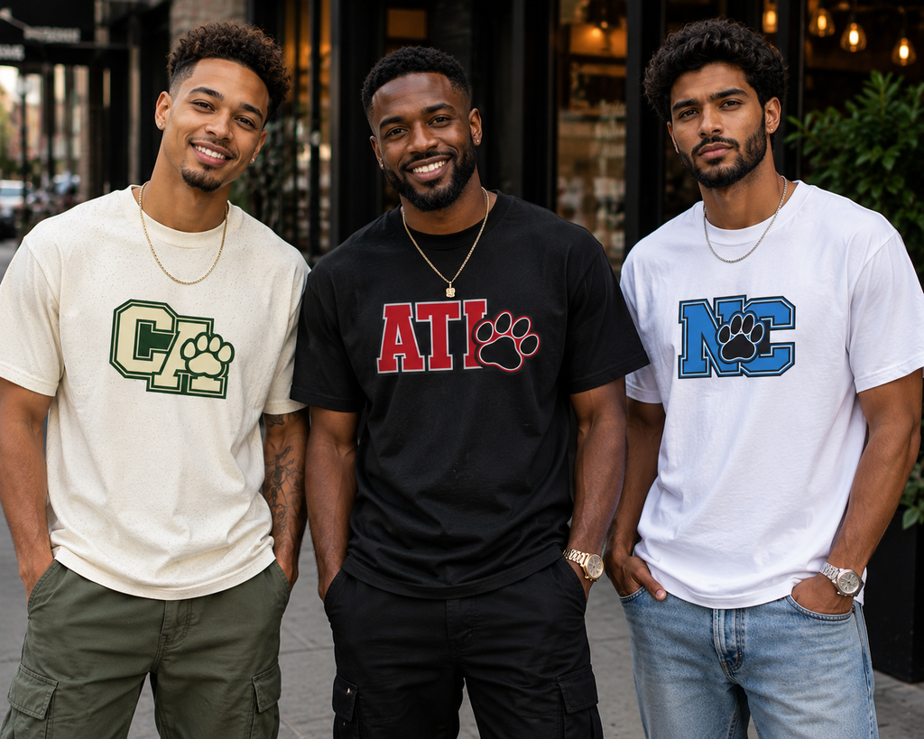 North Carolina, Atlanta California,Tshirts — Matching Scripture on Back