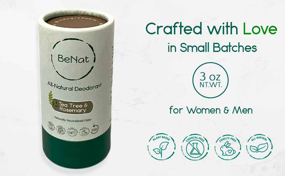 All Natural, Plastic-Free Deodorants BeNat