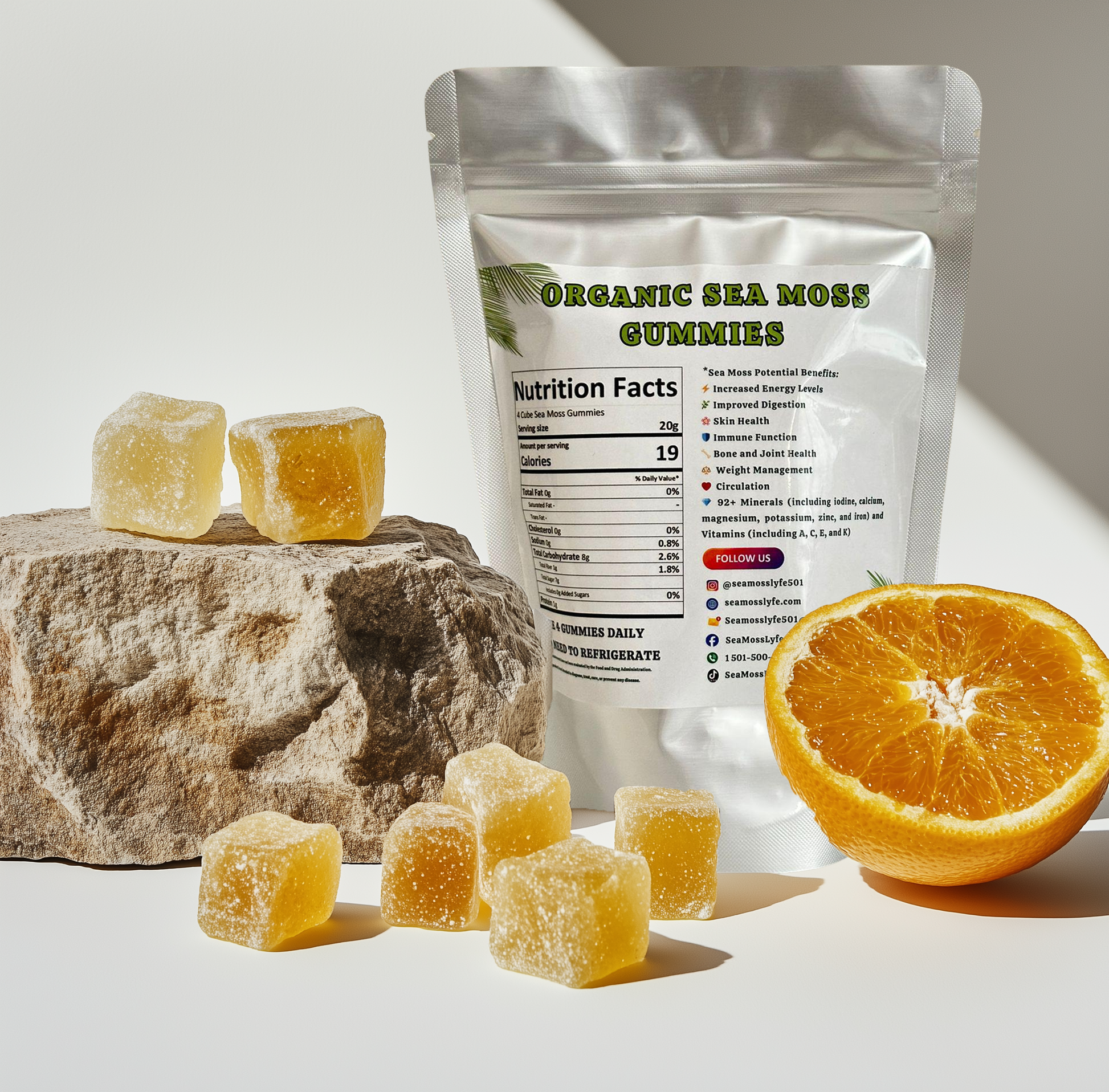 Tropical Tides Sea Moss Gummies 120 pack **30 Day Supply** Sea Moss Lyfe