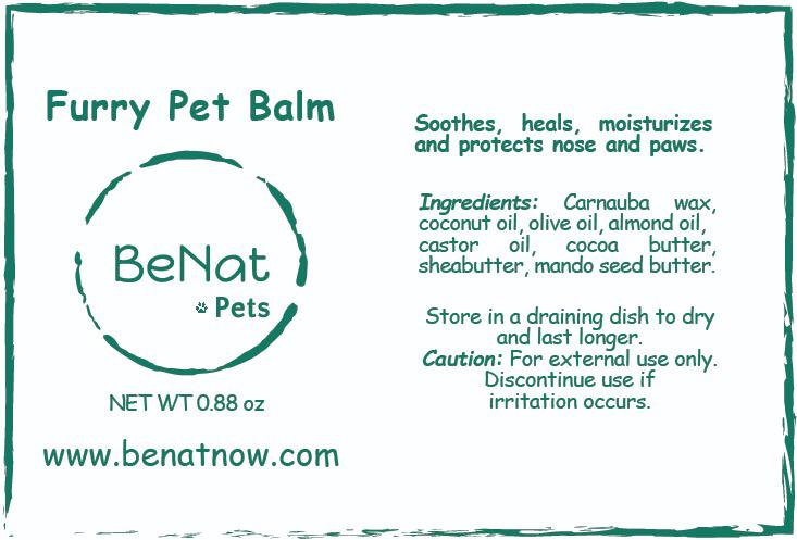 BeNat Pets. Furry Pet Balm. 0.9 oz. BeNat