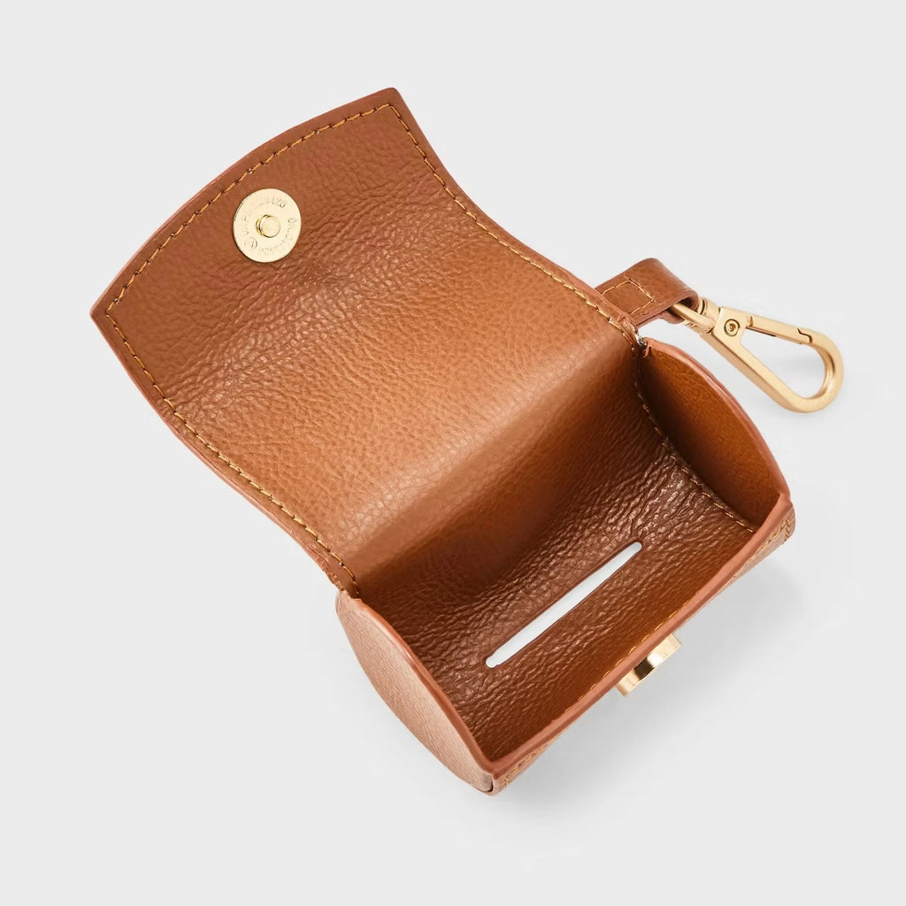 Faux Leather Dog Poop Bag Holder — Premium Pet Waste Bag Dispenser for Collars & Harnesses