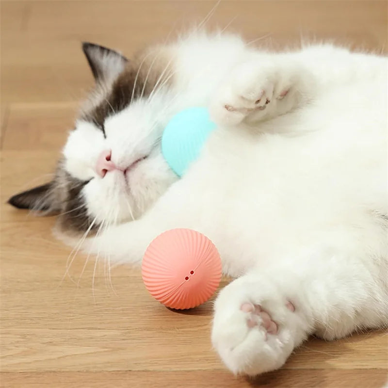 Smart Interactive Bouncing Ball Toy — USB Rechargeable Auto-Moving Ball for SmallDogs & Cats | 3-Hour Playtime | Dual Mode￼ (please observe pets when playing with this toy)