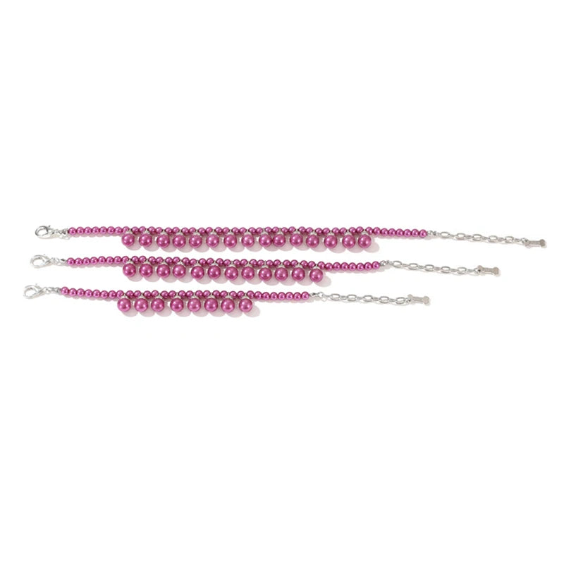 Luxury Pearl & Rhinestone Dog Necklace Collar | Bling Pet Collar | S–L