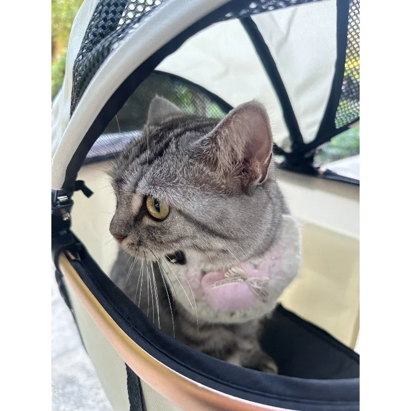 Luxury Pet Stroller 3 in 1  Detachable Carrier