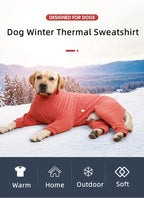 Fleece Winter Dog Pajamas - Four-Legged Elastic Jumpsuit