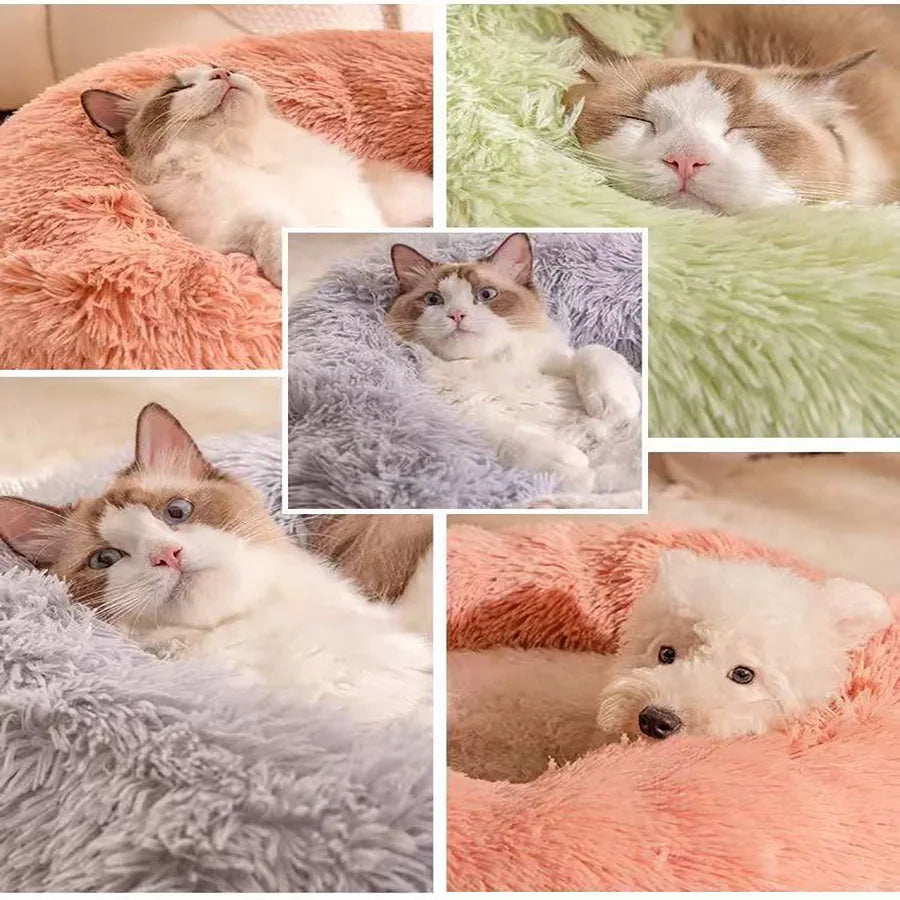 Donut Round Plush Pet Bed