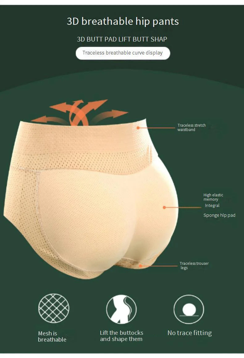 Padded Push Up Shapewear Panties – Butt Lifting Medium Control