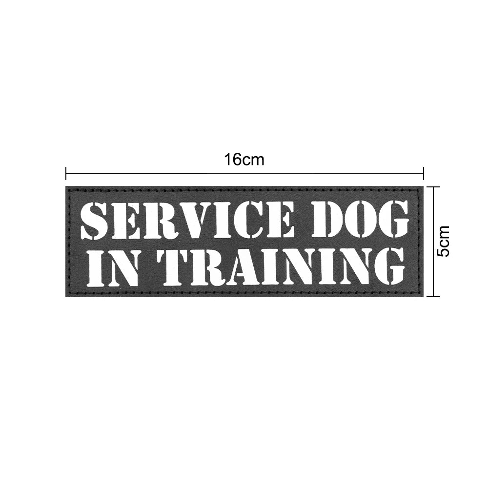 Embroidered Service Dog Patch — Removable Velcro ID Tag for Dog Vests, Harnesses & Tactical Gear