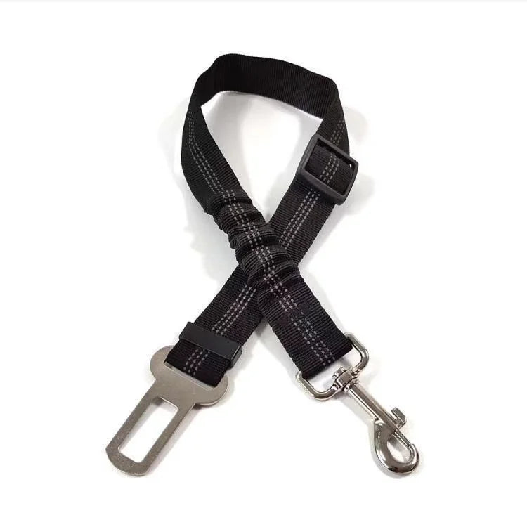 Nylon Pet Safety Seat Belt with Elastic Bungee Buffer Reflective