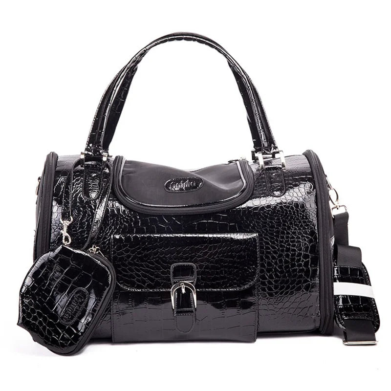 Portable Dogs carrier Pet Cat Shoulder Handbag Car Seat Control Nonslip Dog Carriers Safe Small Dog Leather carrier Chihuahua Fashioned Furbabies