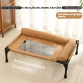 Elevated Cooling Mesh Pet Cot Bed with Neck Pillow — Breathable Four-Season Bed for Dogs & Cats | M & L | 3 Colors