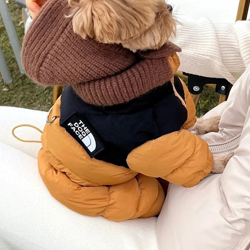 Teddy Four-Legged Cotton Coat Small Dog Winter Clothing Poodle Warm Down Jacket Thickened Jumpsuits Dog Clothes