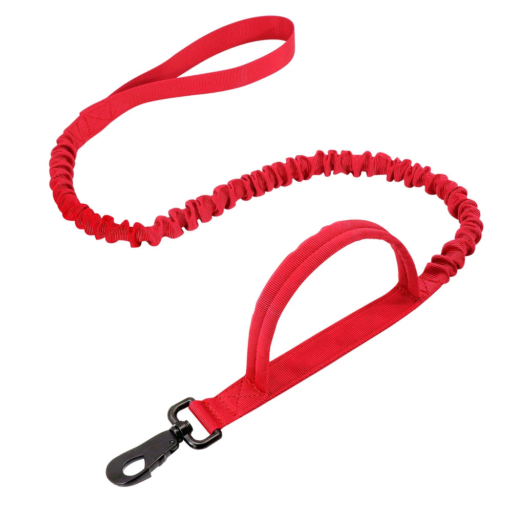 Durable Military Tactical Dog Collar Bungee Leash Set Pet Nylon Walking Training Collar For Medium Large Dogs German Shepard Fashioned Furbabies