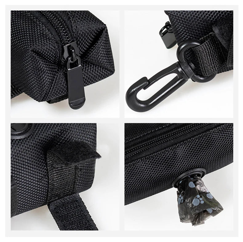 Pet Dog Poop Bag Holder Leash Attachment  Adjustable Mini Travel Garbage Bag Dogs Waste Poop Bags Dispenser Pet Cleaning Tools