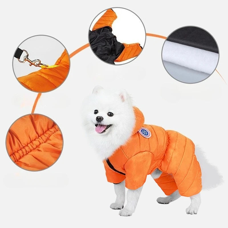 Pet Warm Dog Coat for Winter Dog Clothes Hooded Dog Jacket for Small Medium Large Dog Cat Clothes Insulated Padded Snow Jacket