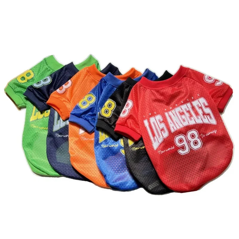 Mesh Basketball Jersey Dog Shirt — Breathable Sports Tank for Dogs & Cats | S–8XL