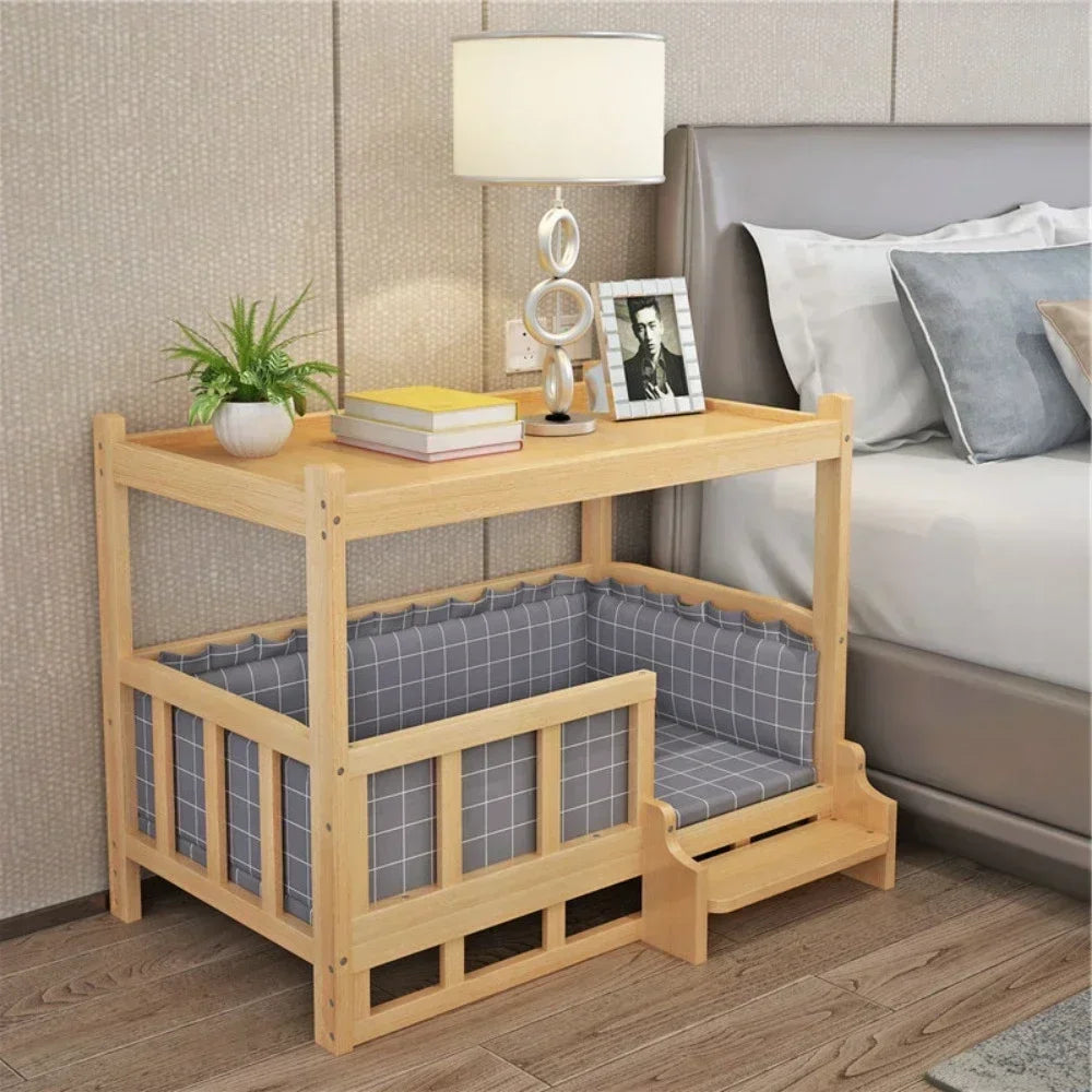 Simplicity Wooden Dog Bed Can Be Used As Bedside Table Dog Kennel Four Season Universal Environment protection Practical Pet Bed Fashioned Furbabies
