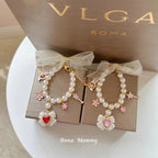 Pet Jewelry Accessories Fine Chic Pearl Beaded Necklace Bib Flower Bow Pendant Collar For Small Medium Dog Poodle Puppy Supplies Fashioned Furbabies