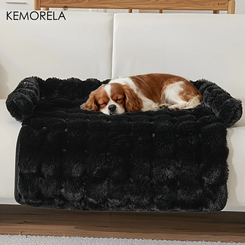 Plush Dog Bed with Pillow