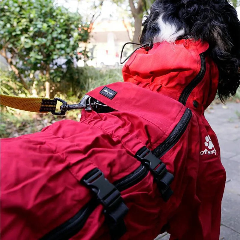 Waterproof Reflective Dog Raincoat - Winter Jumpsuit