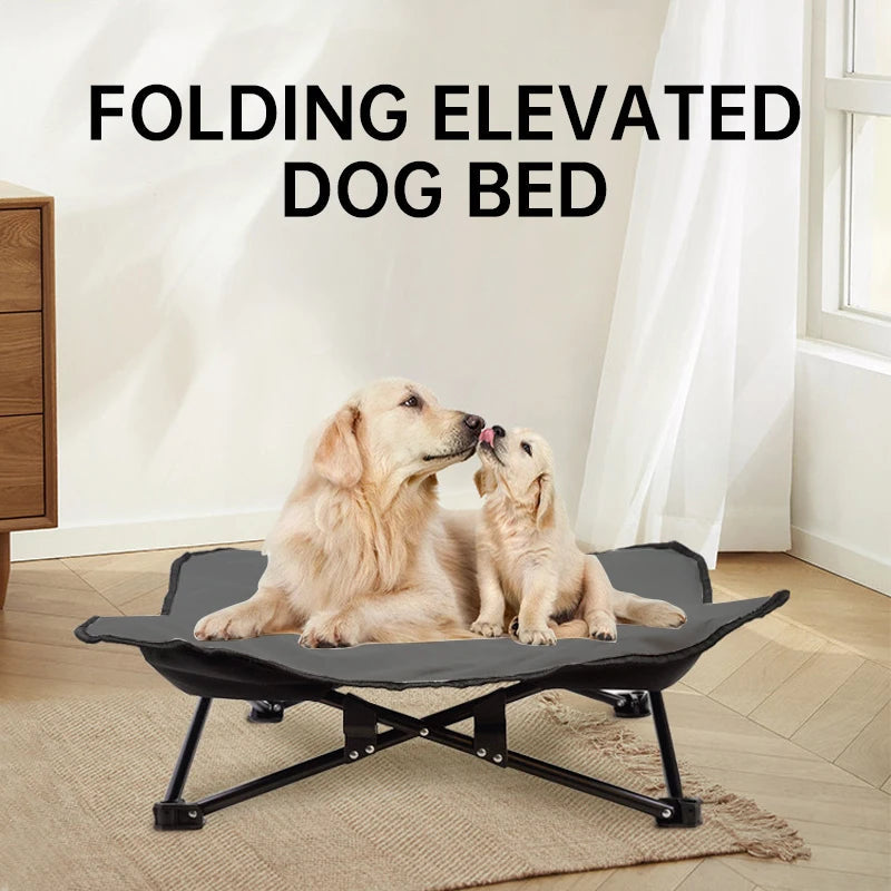 Outdoor Camping Foldable Pet Bed with Support and Dust-proof Dog Mattress, Comfortable and Soft Dog Bed for Travel Fashioned Furbabies