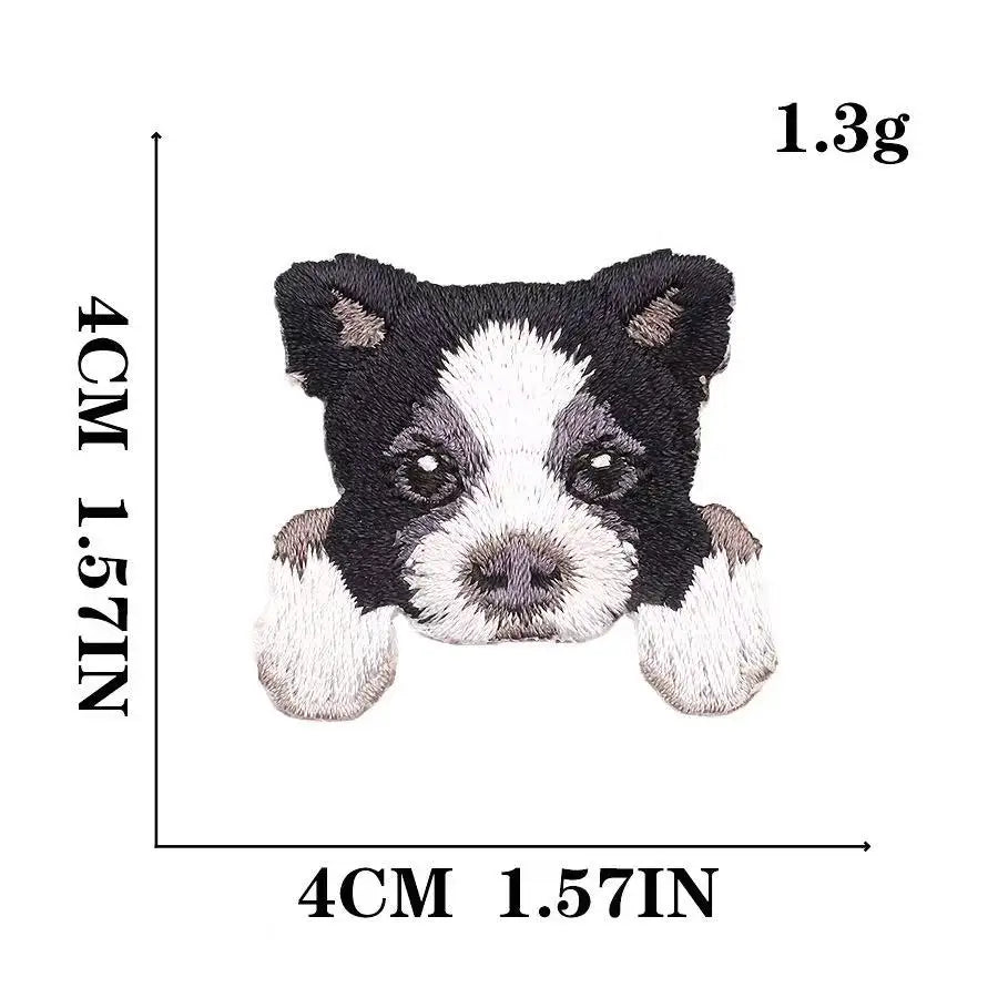 Embroidered Dog & Cat Iron-On Patches — DIY Pet Appliqués for Jackets, Bags & Clothing