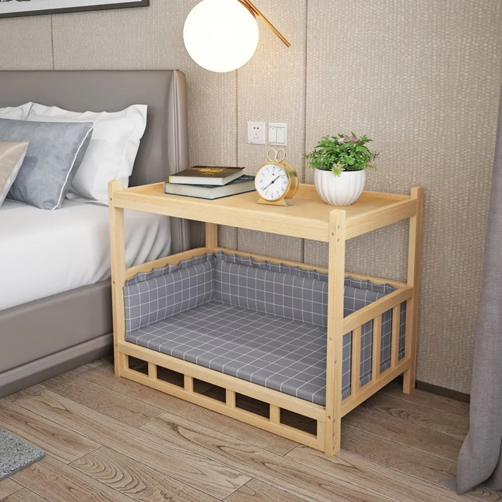 Simplicity Wooden Dog Bed Can Be Used As Bedside Table Dog Kennel Four Season Universal Environment protection Practical Pet Bed Fashioned Furbabies