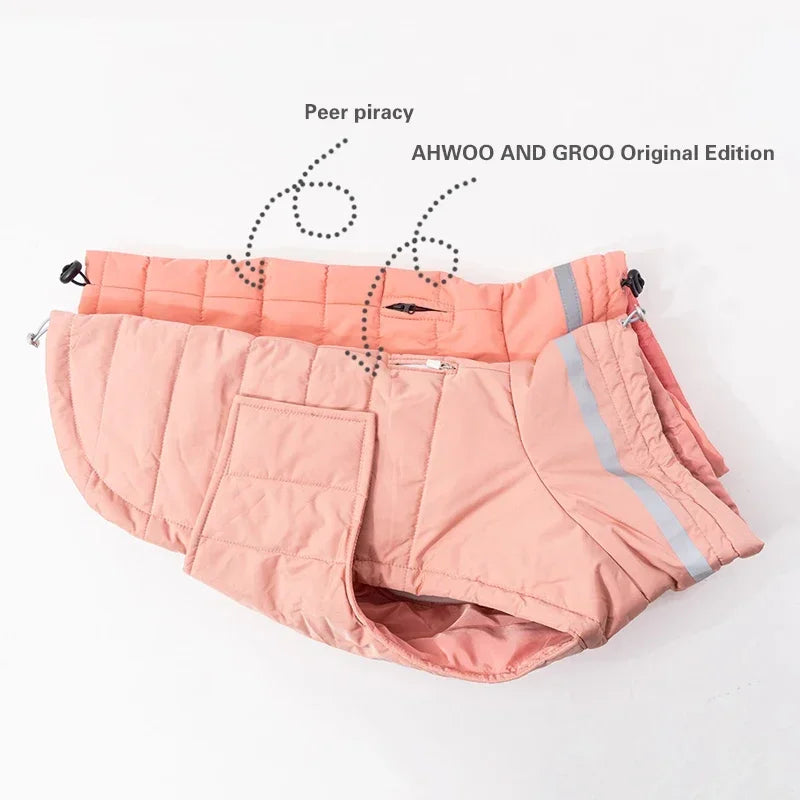 Reflective Dog Down Jacket - Winter Snowsuit for Large Breeds