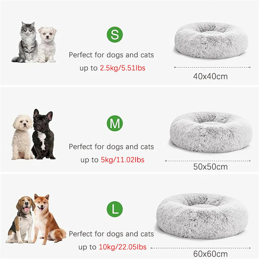 Donut Round Plush Pet Bed